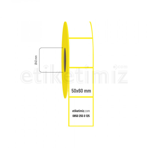 50x60 mm Kuşe Etiket