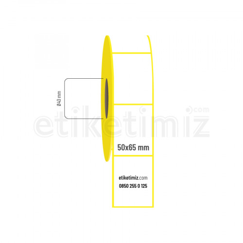 50x65 mm Kuşe Etiket