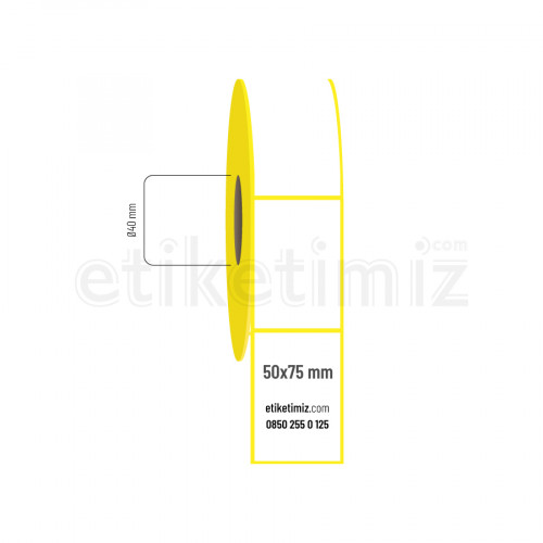 50x75 mm Kuşe Etiket