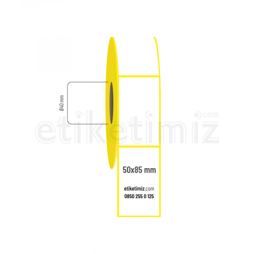 50x85 mm Kuşe Etiket