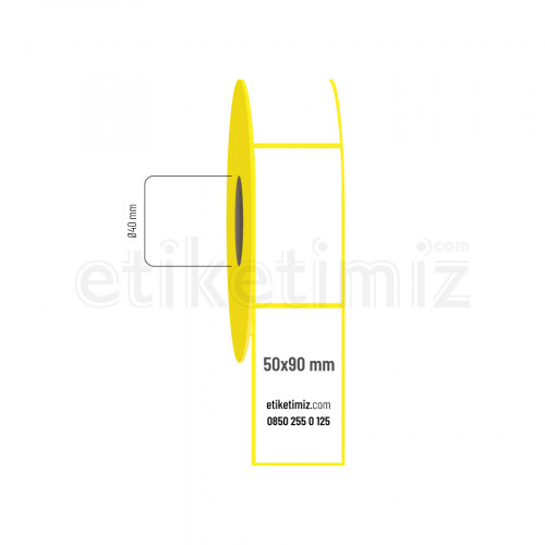 50x90 mm Kuşe Etiket