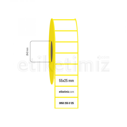 55x25 mm Kuşe Etiket