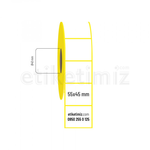 55x45 mm Kuşe Etiket