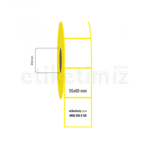 55x60 mm Kuşe Etiket