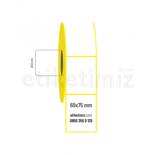 60x75 mm Kuşe Etiket