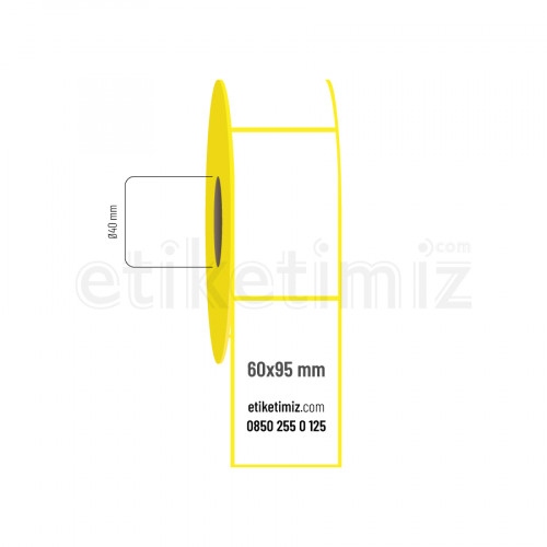 60x95 mm Kuşe Etiket