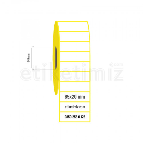 65x20 mm Kuşe Etiket