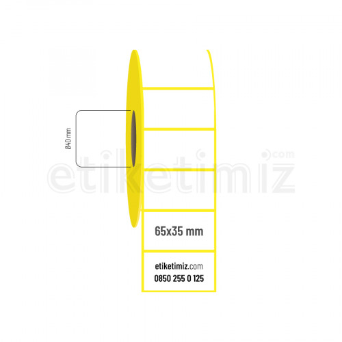 65x35 mm Kuşe Etiket