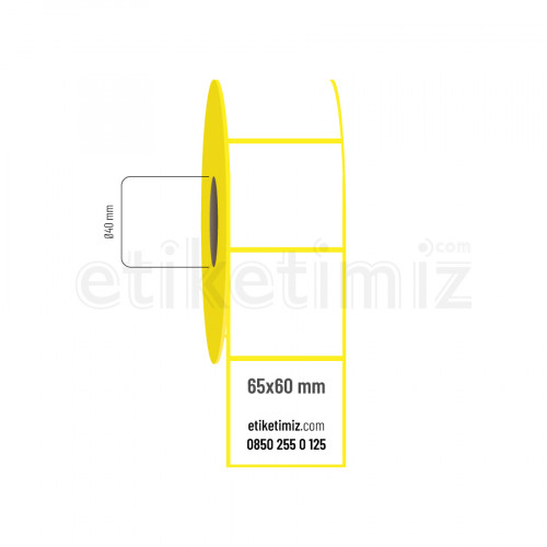 65x60 mm Kuşe Etiket