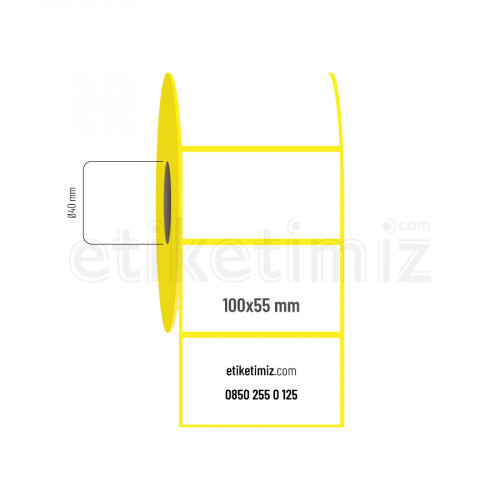 100x55 mm Lamine Termal Etiket