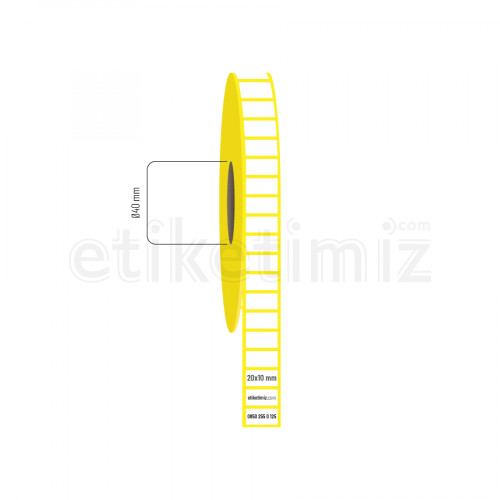 20x10 mm Lamine Termal Etiket