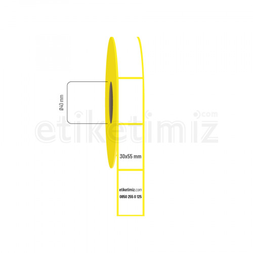 30x55 mm Lamine Termal Etiket