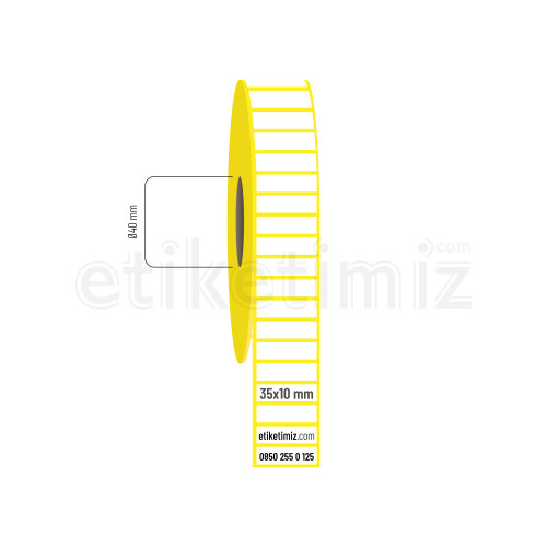 35x10 mm Lamine Termal Etiket