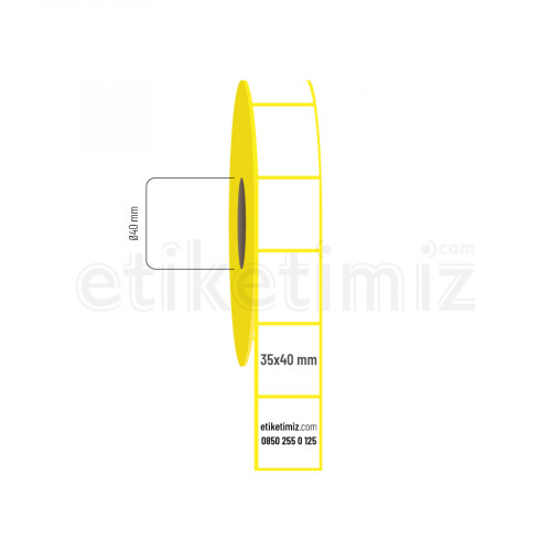 35x40 mm Lamine Termal Etiket