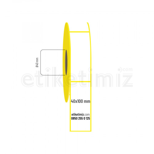 40x100 mm Lamine Termal Etiket