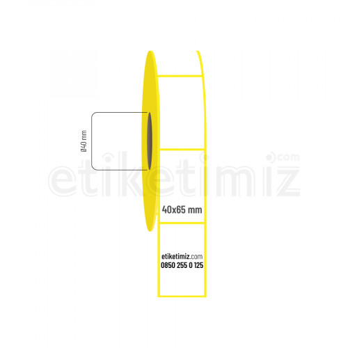 40x65 mm Lamine Termal Etiket