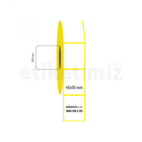 45x55 mm Lamine Termal Etiket