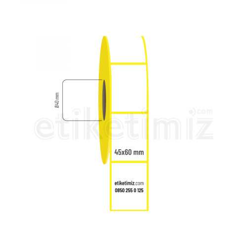 45x60 mm Lamine Termal Etiket