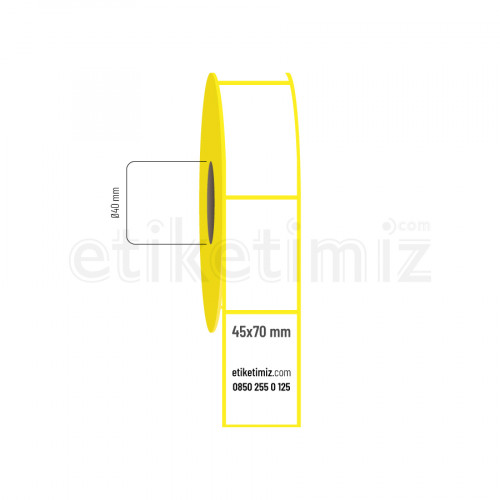 45x70 mm Lamine Termal Etiket