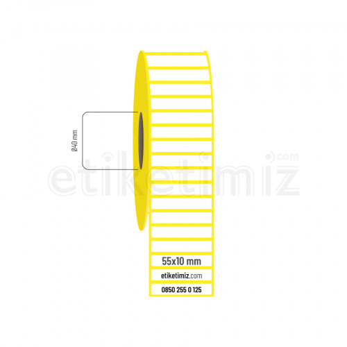 55x10 mm Lamine Termal Etiket