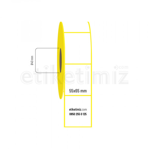 55x65 mm Lamine Termal Etiket