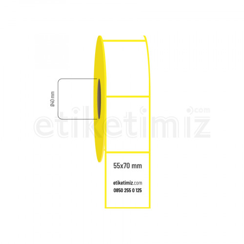 55x70 mm Lamine Termal Etiket