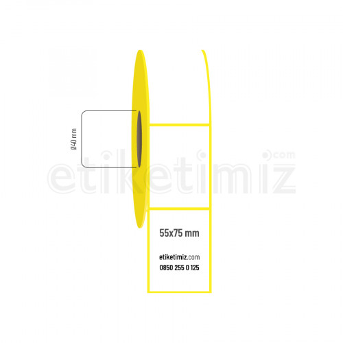 55x75 mm Lamine Termal Etiket