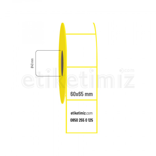 60x65 mm Lamine Termal Etiket