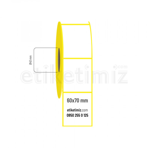 60x70 mm Lamine Termal Etiket