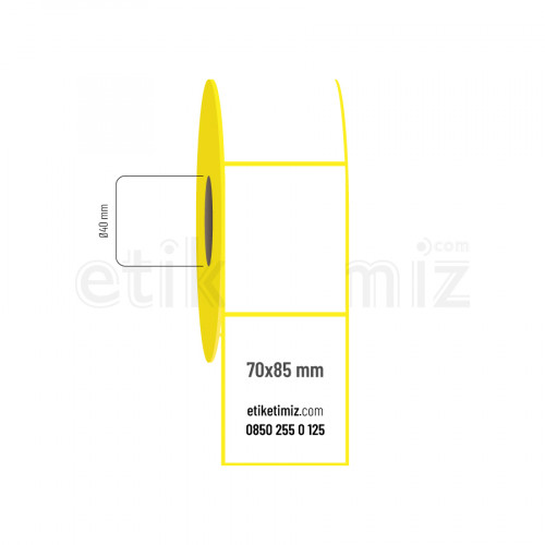 70x85 mm Lamine Termal Etiket