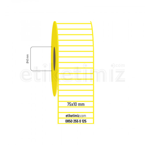 75x10 mm Lamine Termal Etiket