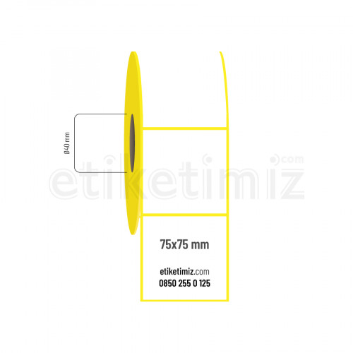 75x75 mm Lamine Termal Etiket