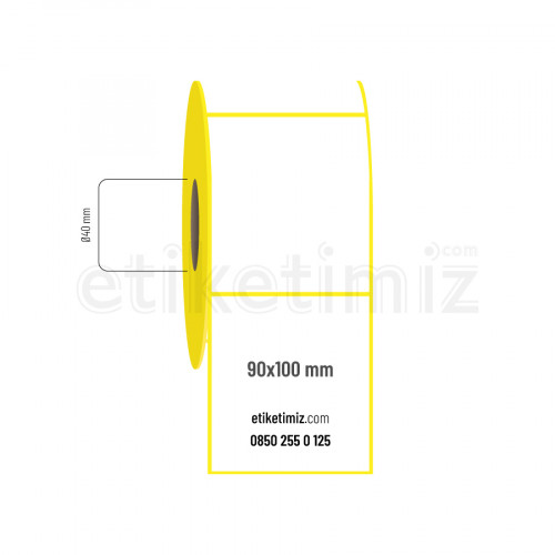 90x100 mm Lamine Termal Etiket