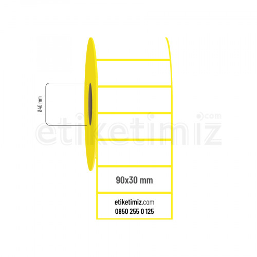 90x30 mm Lamine Termal Etiket