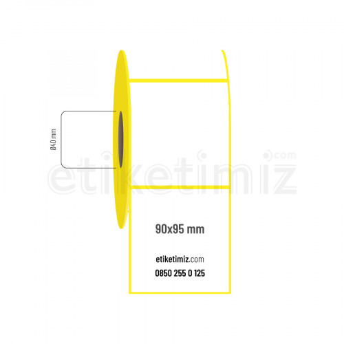 90x95 mm Lamine Termal Etiket