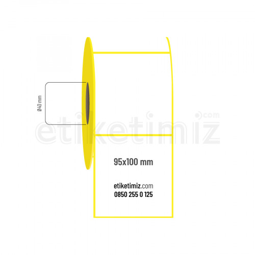 95x100 mm Lamine Termal Etiket