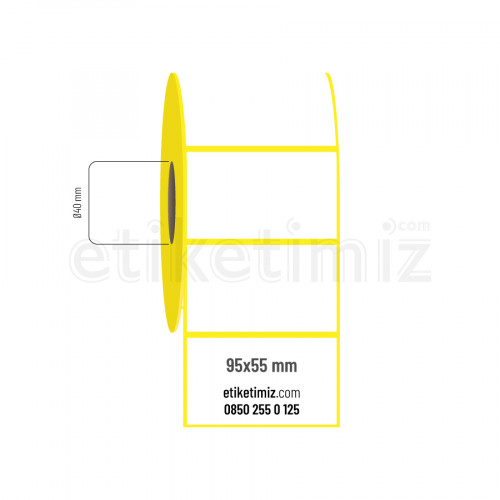 95x55 mm Lamine Termal Etiket