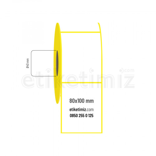 80x100 mm Lamine Termal Etiket